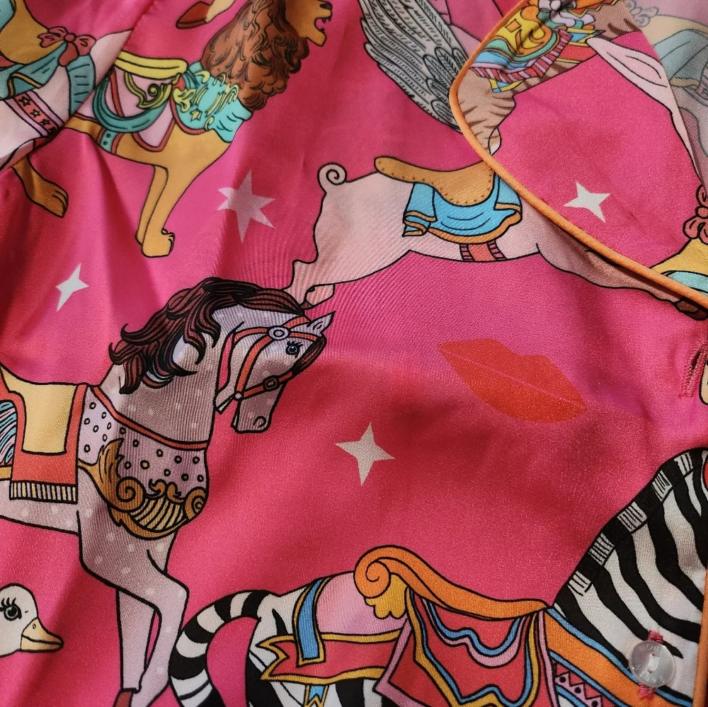 NEW Karen Mabon Long-Sleeve Carousel Pajama Set - Picture 9 of 10